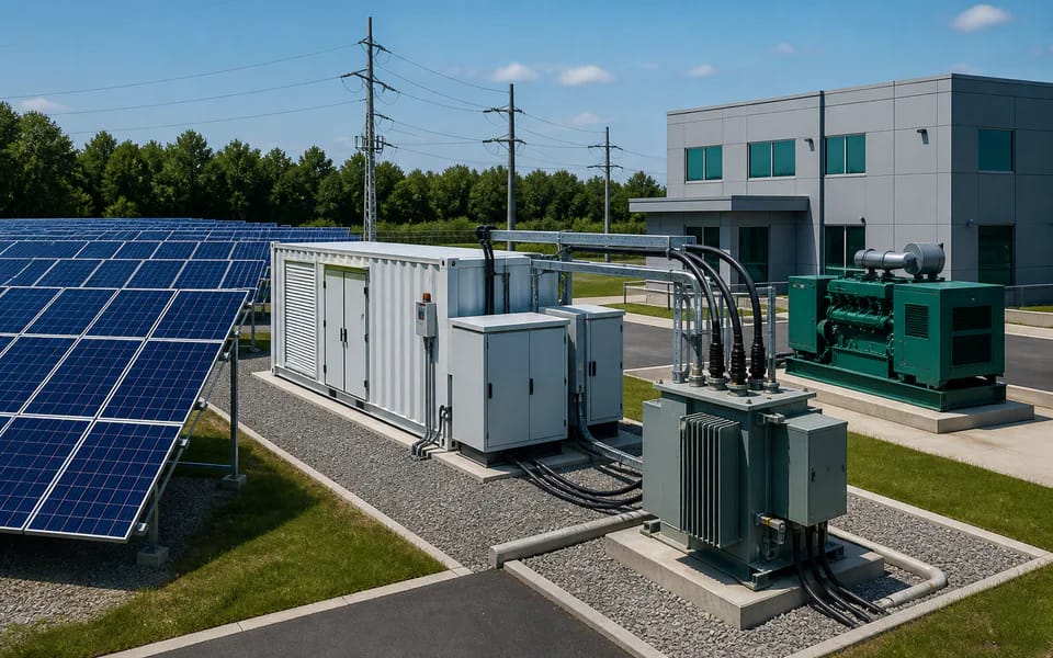 Visual evidence: Solar + BESS + grid/generator continuity logic