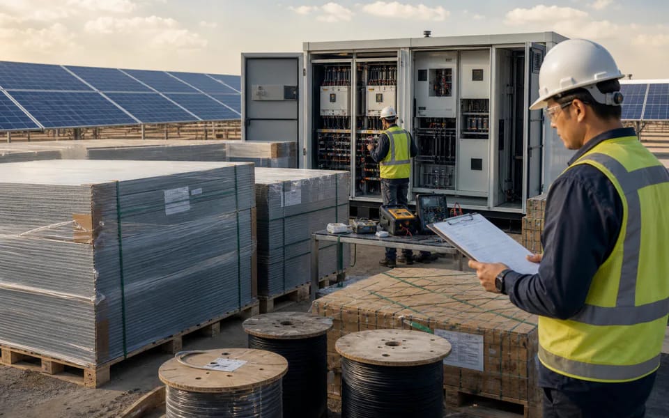 Visual evidence: BOQ/BOC, procurement support and commissioning