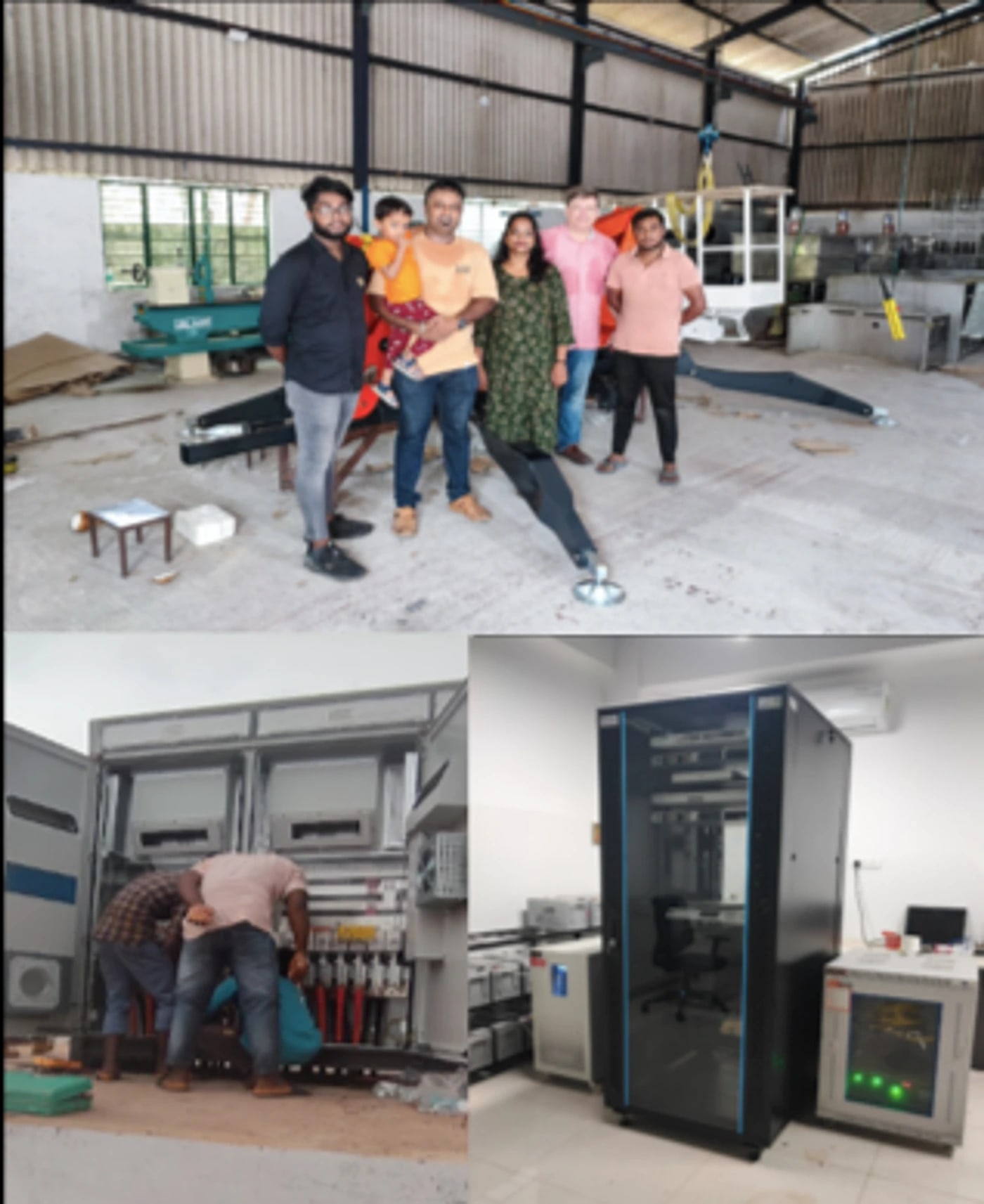 Factory and build evidence for modular infrastructure and prefab data center equipment.