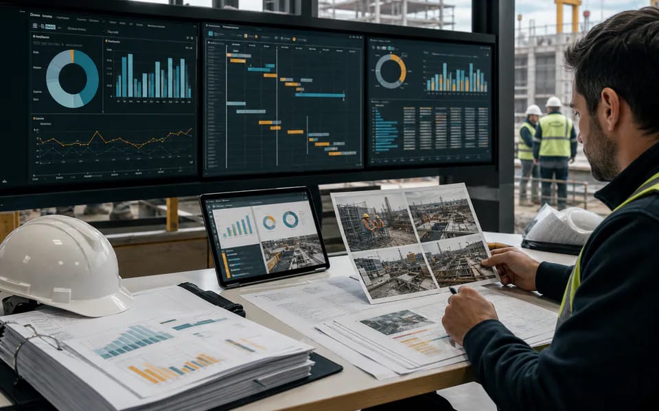 Visual evidence: Project dashboards, daily/weekly reports and evidence capture
