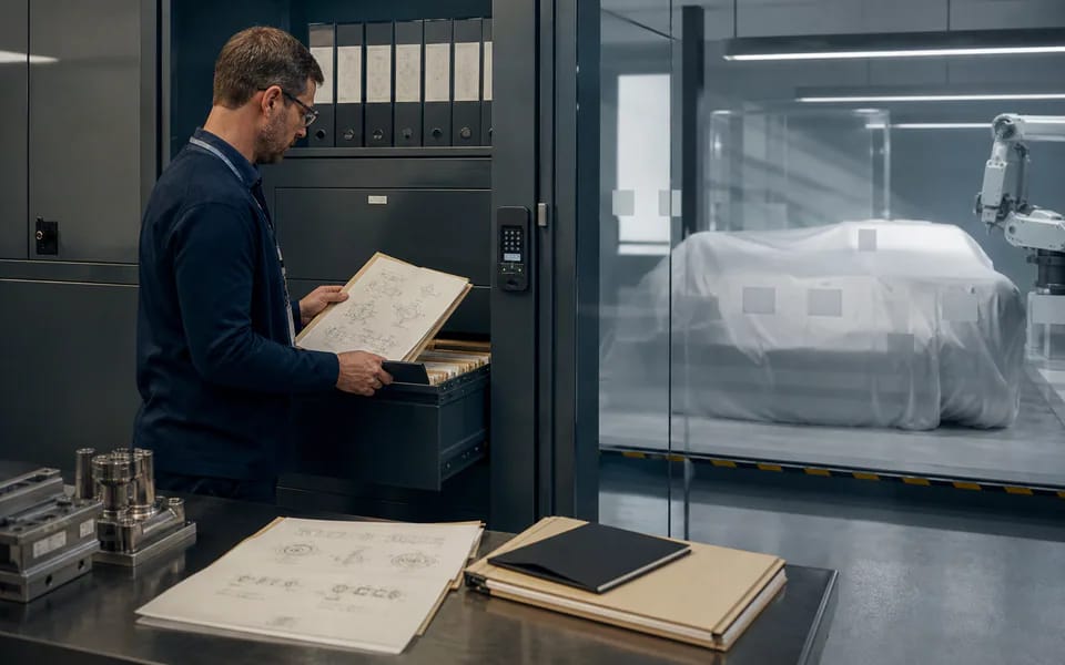 Visual evidence: IP documentation and confidential development