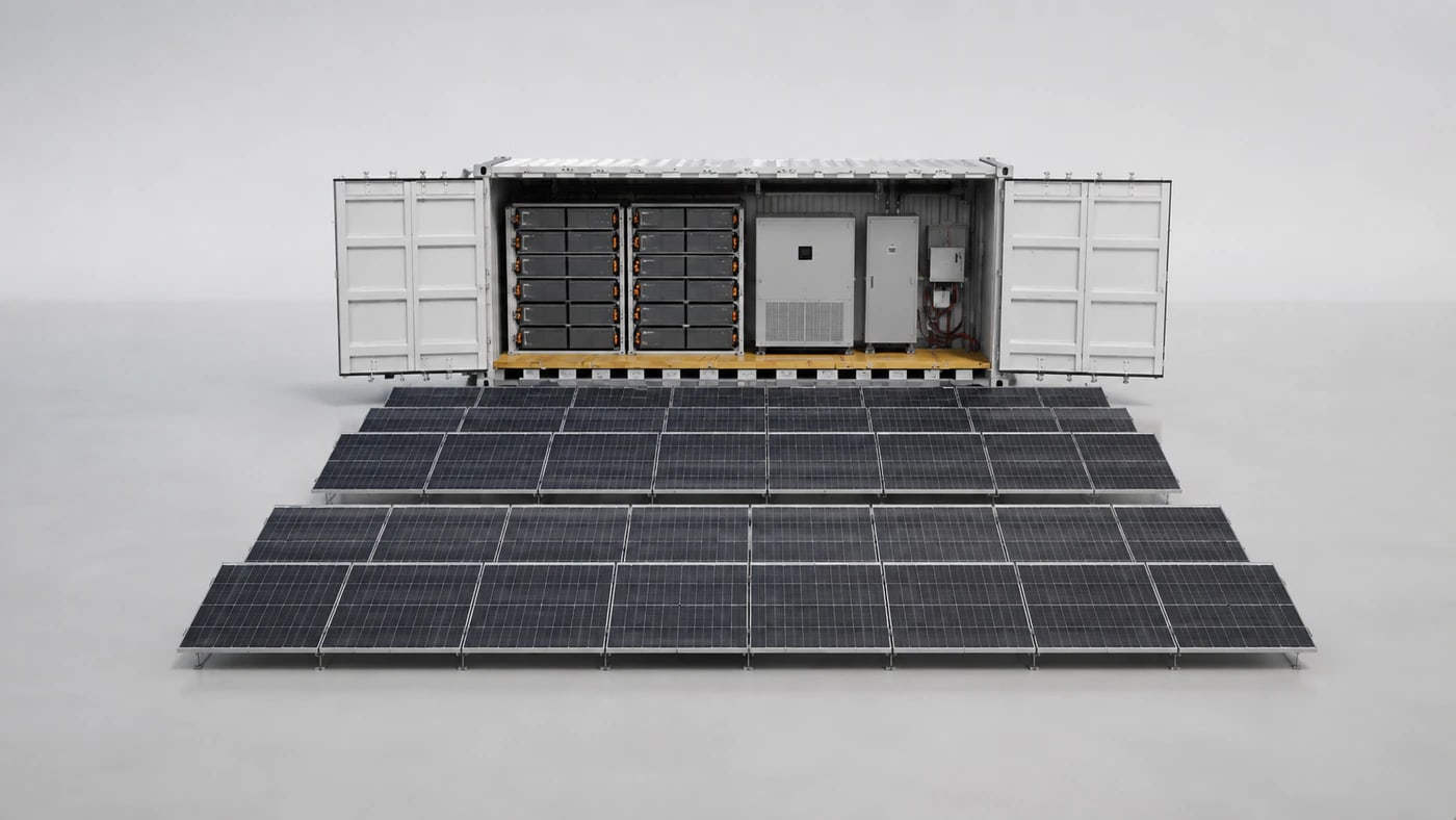 MINI C FlexPV containerized solar and storage system