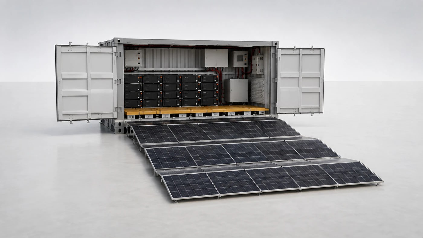 MINI EDGE FlexPV containerized solar and storage system