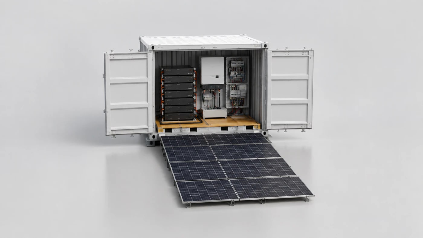 MINI R FlexPV containerized solar and storage system